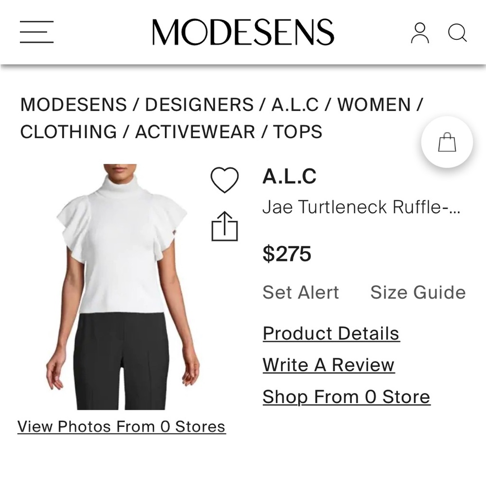 Alc short sleeve sweater